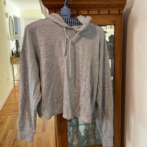NWOT. Grey garage cropped open back hoodie. Size small.